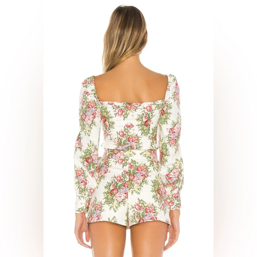 Revolve Majorelle Roman Ruffled Crop Bustier Top - Picture 5 of 16